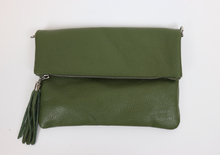 Load image into Gallery viewer, Leather Suede Croc Clutch
