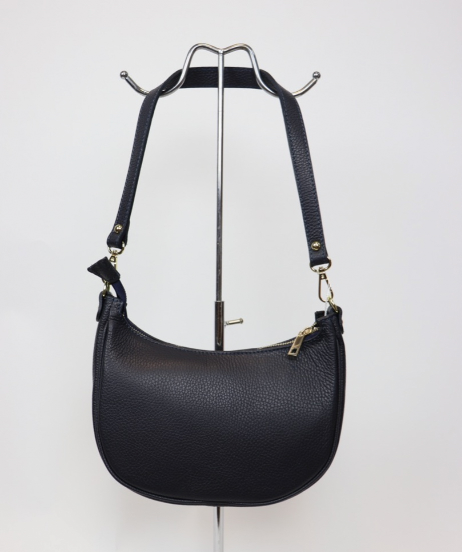 Leather Shoulder Moon Shape Bag