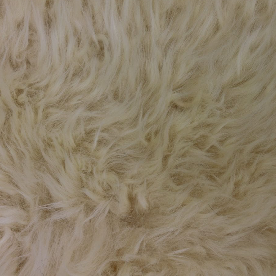 Sheepskin Rug Long Wool Champagne