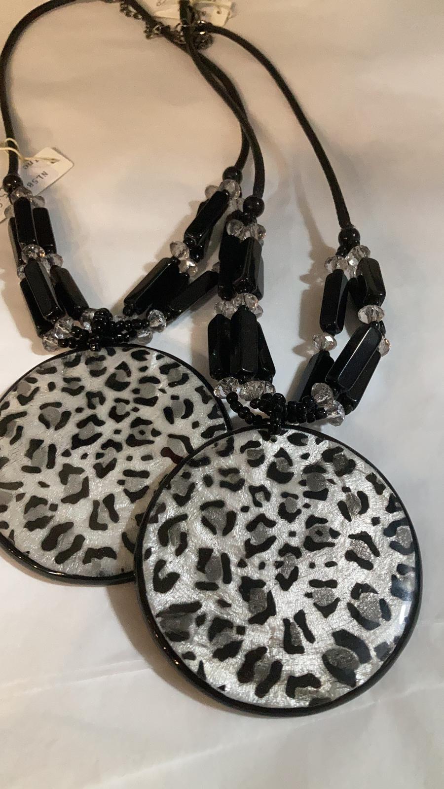 Animal Print Cord Necklace