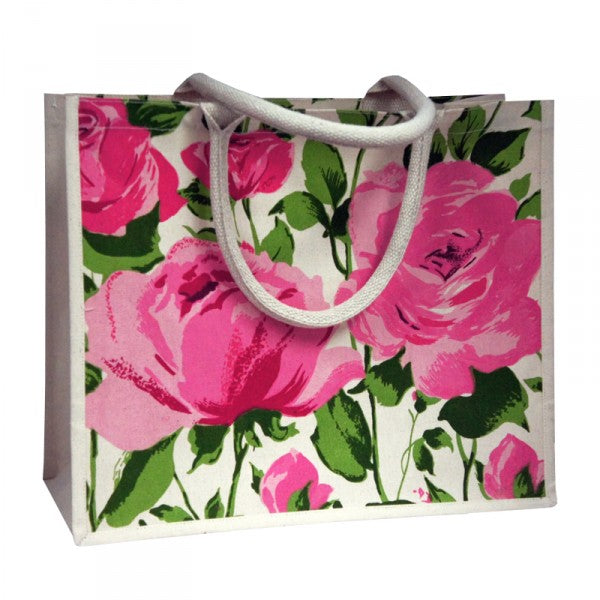 Floral Jute Cotton Bag