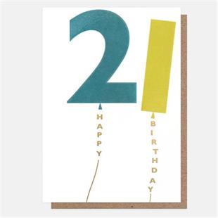 Number 21 Boy Card