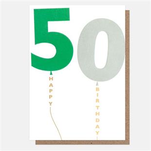 Number 50 Boy Card