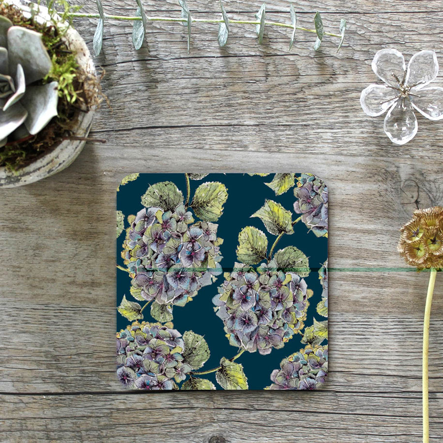 Hydrangea Noir Coasters - Little Gems Interiors