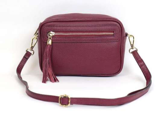 Leather Bag with Tassel - various colours - Little Gems Interiors