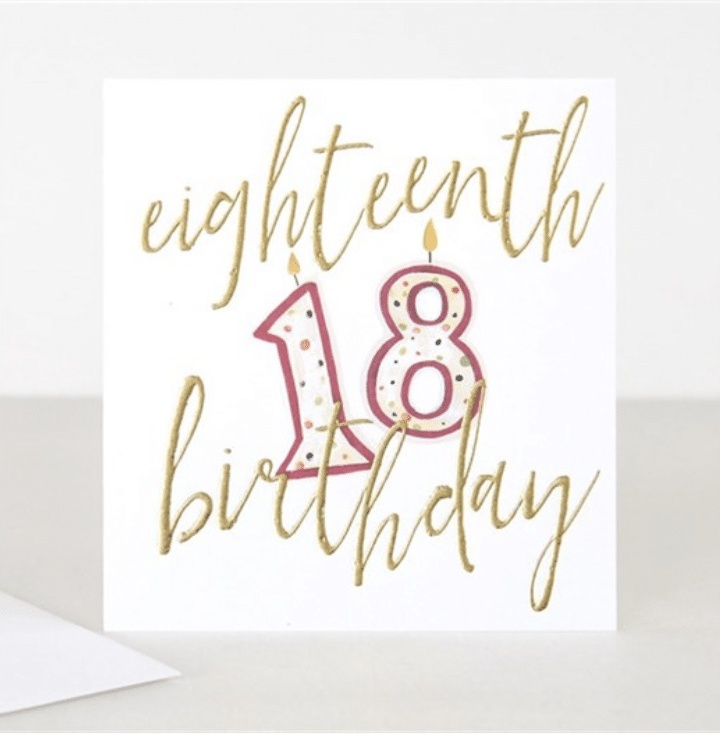 Candles 18th Birthday Card - Little Gems Interiors