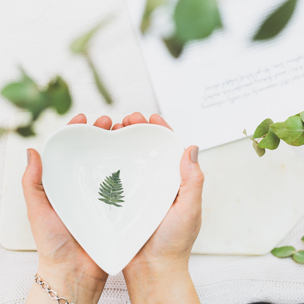 Woodland Fern Boxed heart dish - Little Gems Interiors