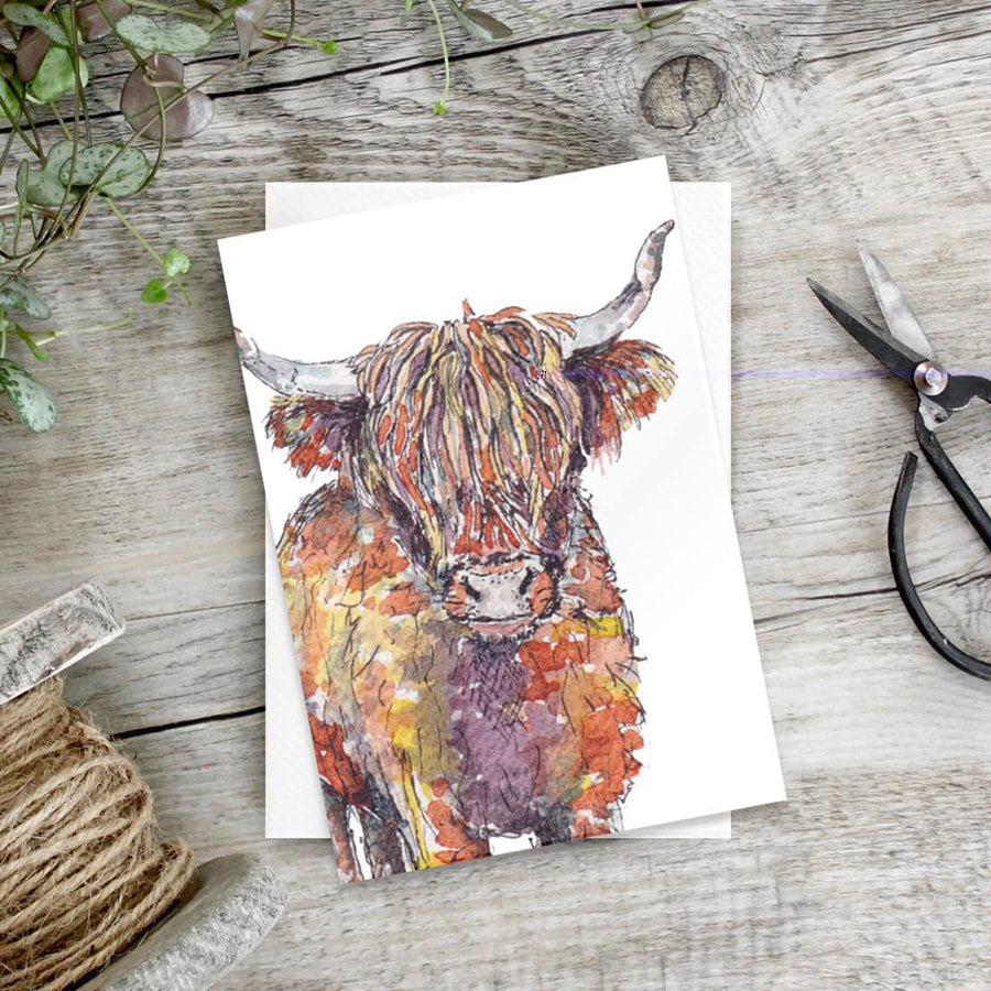 Highland Cow – Set of 6 notecards - Little Gems Interiors