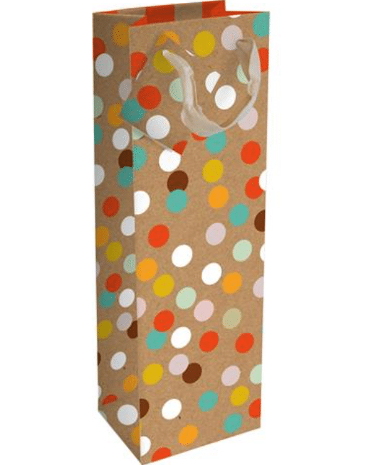 Kraft Spot Bottle Gift Bag - Little Gems Interiors