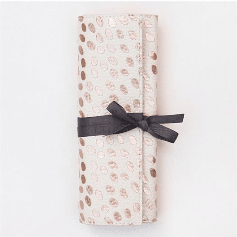 Metallic Dotty Jewellery Roll - Little Gems Interiors