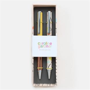 Set of 2 Boxes Pens - Rose Gold & Yellow & Fleur